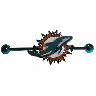 Miami Dolphins Stainless Steel Industrial Slider Barbell NFL Football • $4.95