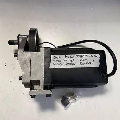 Jet Table Saw Motor Model 738015 4 New Bearings 2 New Brushes Used Runs Well #1 • $189.99