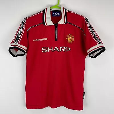 Manchester United 1998-2000 Home Football Shirt Jersey Kids Youth L Boys 158 Cm • $20