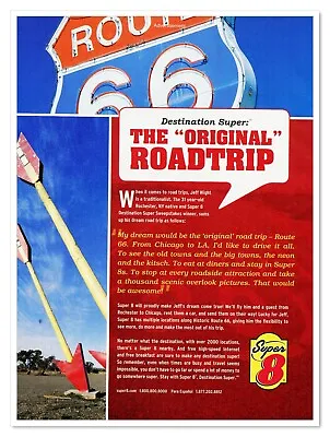 Super 8 Destination Super Sweepstakes Route 66 2009 Full-Page Print Magazine Ad • $7.76
