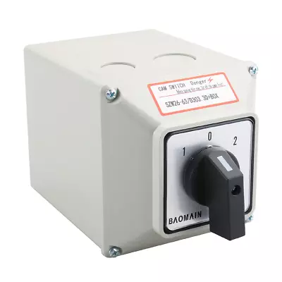 Baomain Universal Rotary Changeover Switch SZW26-63 660V 63A 3 Position 3 Phase • $49.75