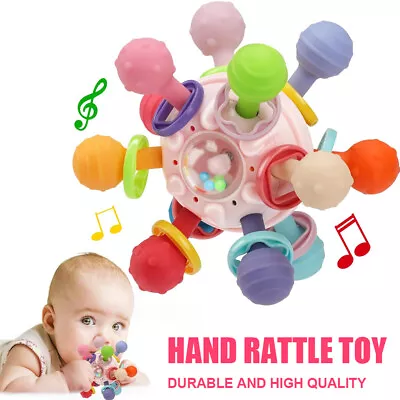 Rattle & Teething Toys For Baby 0-6 Months Newborn Grasping Sensory Ball Toys • £7.41