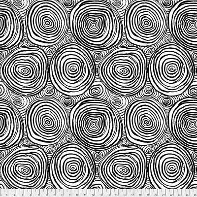 Kaffe Fassett Brandon Mably Onion Rings Bm70 In Black Cotton Fabric Half Yd • $6.70