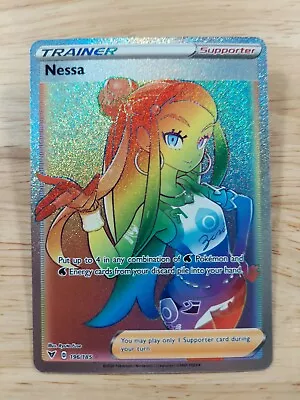 $19.99 • Buy Nessa 196/185 Vivid Voltage NM Full Art Secret Rainbow Rare Pokemon Card