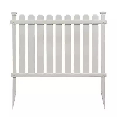 Zippity 2.5' X 3.4' Vinyl Fence Panel White Brackets Posts Rails (Kit 2-Pack) • $109.85