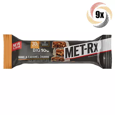 9x Bars MET-Rx Big 100 Vanilla Caramel Churro Meal Replacement Energy Bar 3.52oz • $41.79