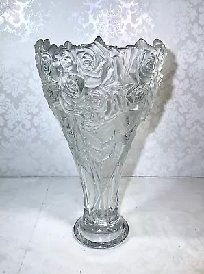 Shannon Crystal By Godinger Rose Bouquet Irish Crystal Vase • $250