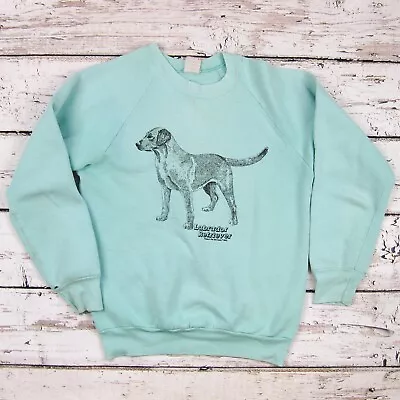 Vintage 1990 Labrador Retriever Sweater Size Medium Made In USA 90s Dog • $19.95