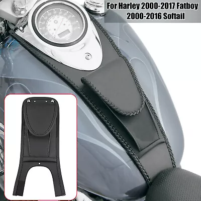 Motorcycle Black Tank Bib W/ Pouch Fit For Harley Fatboy 10-17 Softail 00-16 • $42.98