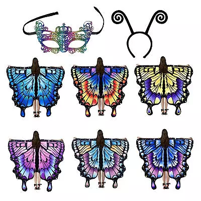 Butterfly Wings Costume Adult Shawl Butterfly Cape Costume Women Festival Party • $23.61