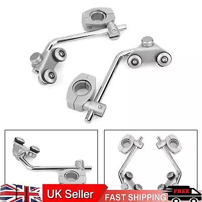 Universal 7/8  22mm Standard Handlebar Windshield Bracket Mount Clamp Silver T9 • £21.34