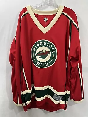$50 • Buy Mens Minnesota Wild Zach Parise Replica Jersey NHL Adult Size Large Stitched!