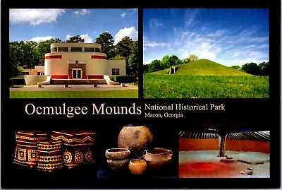 Ocmulgee Mounds National Historical Park Macon Georgia Collage Postcard • $5