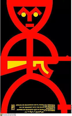 Political POSTER.Venezuela Hugo Chavez Socialism.Gun.Revolution History Art.19 • $15.99