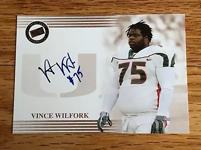 Vince Wilfork 2004 Press Pass Bronze CERTIFIED AUTO On-Card Rookie SP - Patriots • $39.95