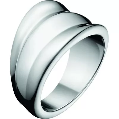 Calvin Klein Stainless Steel Glorious Ring Size O Bnwt • £34.99