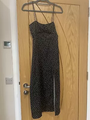 Ladies Black Polka Dot Dress By Zara Size S • £8