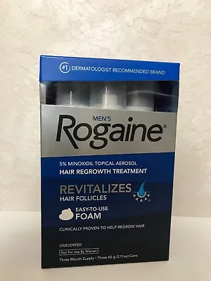 Men's Rogaine 5% Minoxidil Hair Regrowth Treatment Foam - 3 Months Supply - NEW! • $59.99