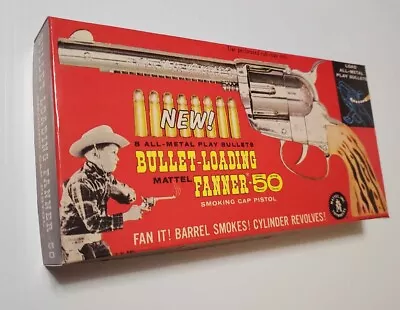 Mattel Fanner 50 Empty Box For Pistol 1958 Type Read Cousin To Shootin Shell • $25