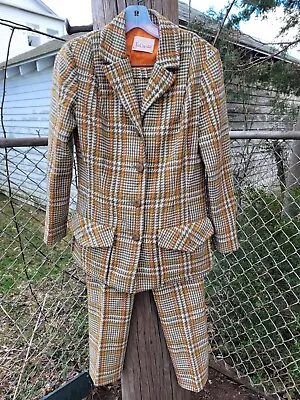 Vintage Jack Winter Womens Authentic 70s Plaid Pant Suit 26 • $75