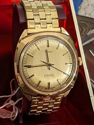 Vintage New TIMEX Electric Gold Tone Watch With Tags In The Box  Retirement Gift • $90