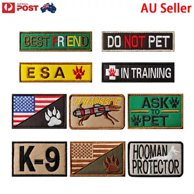OZ STOCK Service Dog In Training Hook & Loop Patches For K9 Harness Collars • $24.99