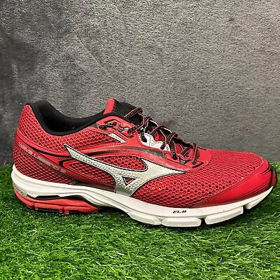 Mizuno Wave Legend 3 Mens 15 Red Silver Shoes Sneakers Running Athletic Casual • $38.88