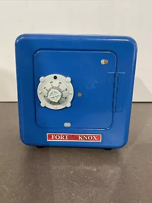 Vintage Toy Safe Fort Knox Combo Coin Bank 6x6x4 Works!! • $17.76