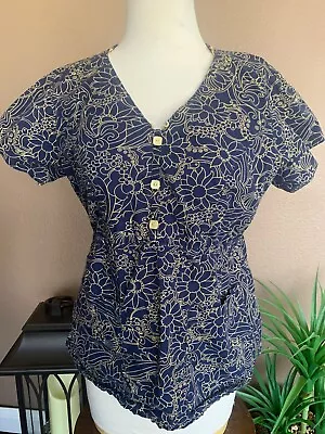 Nrg By Barco Women's Scrub Top Stretch/Pockets Size M • $18.90