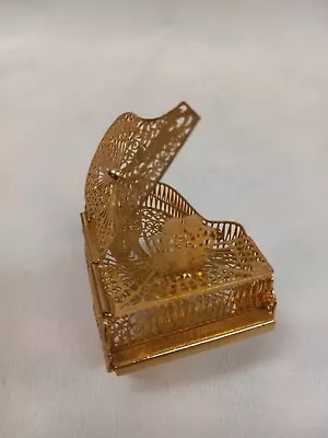 Vintage Filigree Brass Handmade Miniature Grand Piano • $15