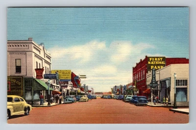 $9.99 • Buy Las Cruces NM-New Mexico, Main Street, Advertisement, Antique Vintage Postcard