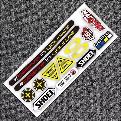 Motorcycle Fuel Tank Emblem Decals For Shoei Believe In Yourself Badge Stickers • $10.93