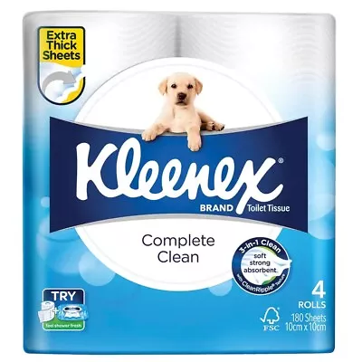 New Kleenex Complete Clean 98130 Kleenex Toilet Tissue Paper 2Ply 180 Sheets - • $72.56