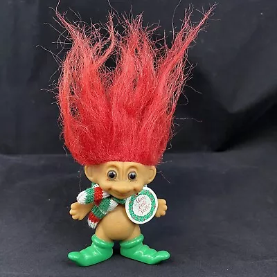 Vintage Russ Troll Doll 3  Merry Little Trolls Christmas Elf • $11.50