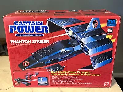 Captain Power Phantom Striker Jet New Sealed In Box Vintage 1987 Mattel Toy • $79.95