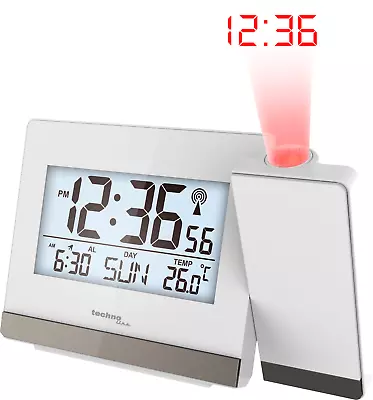 Technoline WT 538 Projection Alarm Clock White • £20.01