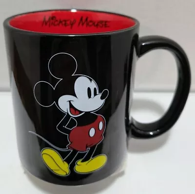 DISNEY Mickey Mouse Coffee Mug Cute Collectors Cup Black And Red 12 Ounces • $17.99