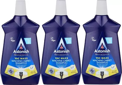 £10.25 • Buy 3 X Astonish Premium Vac Maxx Machine Carpet Shampoo, 1 Litre