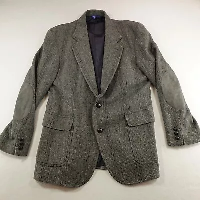 Vintage Pendleton Western Suit Jacket Mens 40 Blazer Elbow Patches Gray USA Flaw • $39.99