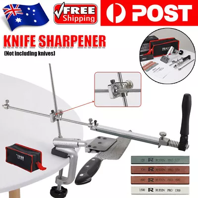 Pro Fixed-angle Knife Sharpener Kitchen Sharpening System & 4x Grindstones Kit • $22.99