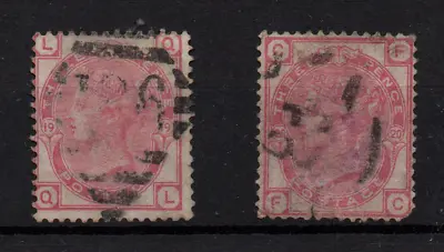 GB QV 3d Rose SG144 Plate 19 & 20 Fine Used Cat Val £220 WS34925 • £15