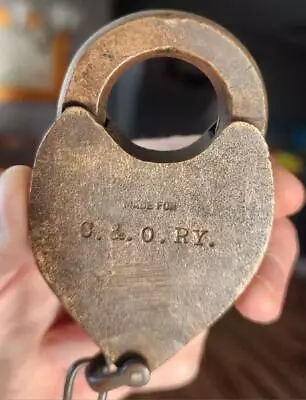 Antique Yale & Towne #43 Chesapeake & Ohio Obsolete Brass Lock Padlock No Key • $29.95