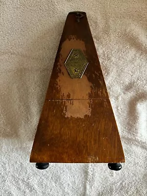Vintage Working Wind Up Mechanical Metronome MAELZEL PAQUET FRANCE 9  Tall  • $13.50