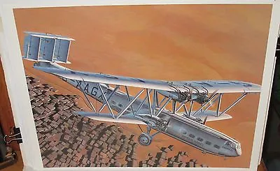 Koike Shigeo Handley Page Hp42 Passenger Transport United Kingdom Lithograph • £96.50