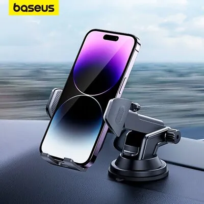 Baseus Car Phone Holder Sucker Dashboard Windshield Vent Mount For IPhone 15 14 • $19.19