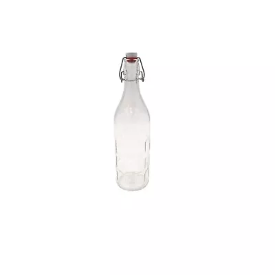 Moresca Clear Bottle With Hermetic Lid 33 3/4/oz With Flip Top • $5