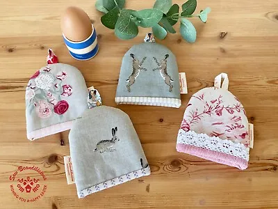 Handmade Egg Cosy- Sophie Allport Cabbages & Roses Tilda Chicken Rabbit • £6