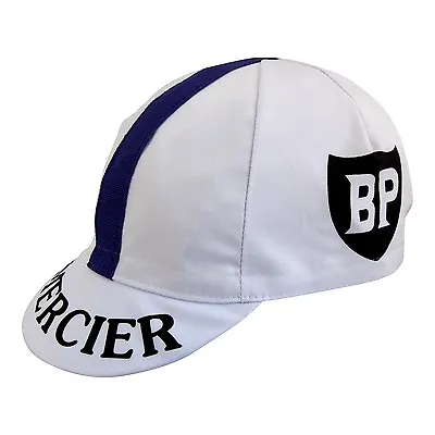 Team BP Mercier Cycling Cap White Made In Italy Euro Vintage  • $14.50