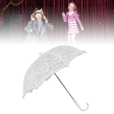 $23.08 • Buy (51322 B)White Lace Umbrella Vintage Wedding Bridal Lace Parasol Children's AU