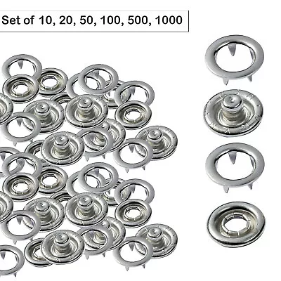 PRYM 8mm 9.5mm 10mm Prong Ring Snap Poppers Fastener Studs For DIY Baby Clothes • £148.29